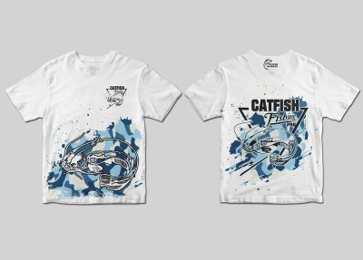 TERMOAKTYWNA KOSZULKA DZIECIĘCA CATFISH PRO (blue camo)