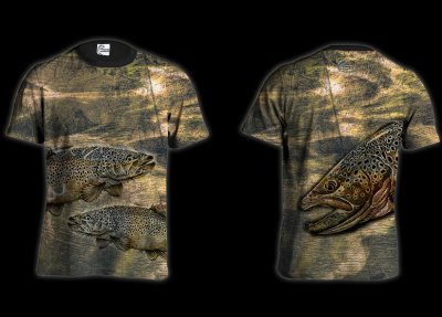 KOSZULKA TSHIRT BROWN TROUT (sand)