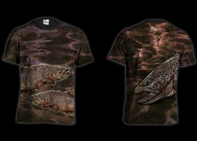 KOSZULKA TSHIRT BROWN TROUT