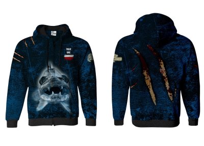 BLUZA Z KAPTUREM I ZAMKIEM ZANDER ATTACK 2 (blue)