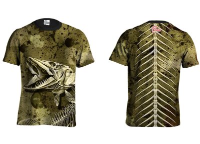 KOSZULKA TSHIRT PIKE BONES (olive)