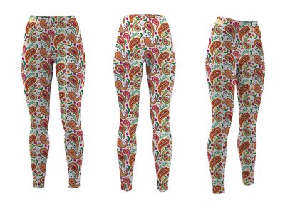 LEGGINSY PAISLEY ORANGE