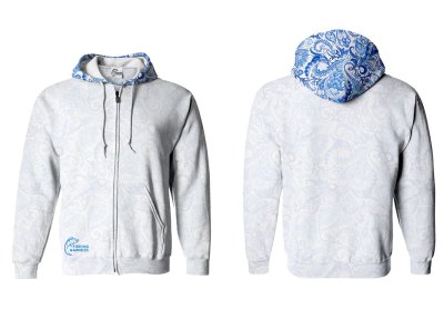 BLUZA Z KAPTUREM I ZAMKIEM SKY BLUE 1