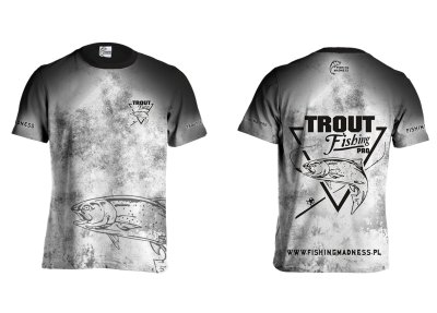 KOSZULKA TSHIRT TROUT PRO (silver grunge)