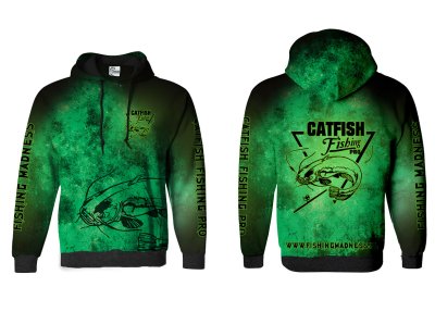 BLUZA Z KAPTUREM CATFISH PRO (dark green)