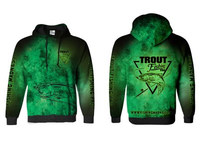 BLUZA Z KAPTUREM TROUT PRO (dark green)