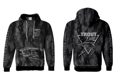 BLUZA Z KAPTUREM TROUT PRO (grey camo)