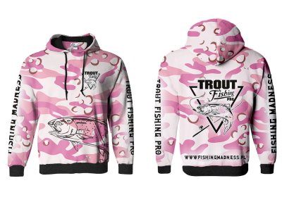 BLUZA Z KAPTUREM TROUT PRO (pink camo)