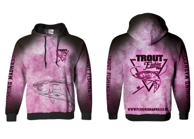 BLUZA Z KAPTUREM TROUT PRO (pink)