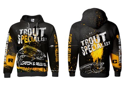 BLUZA Z KAPTUREM TROUT SPECIALIST (black)