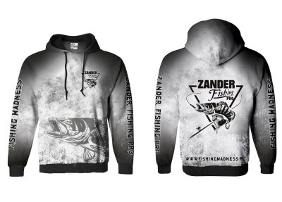 BLUZA Z KAPTUREM ZANDER PRO (silver grunge)