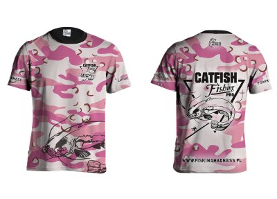 KOSZULKA TSHIRT CATFISH PRO (pink camo)