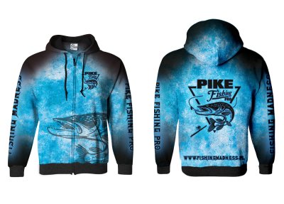 BLUZA Z KAPTUREM I ZAMKIEM PIKE PRO (blue)