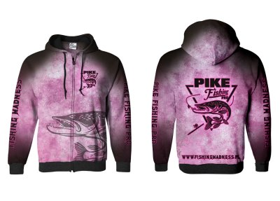 BLUZA Z KAPTUREM I ZAMKIEM PIKE PRO (pink)