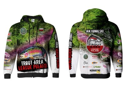 BLUZA Z KAPTUREM I ZAMKIEM TROUT AREA LEAGUE POLAND