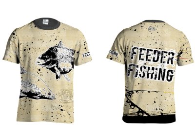 KOSZULKA TSHIRT FEEDER FISHING (jasny)