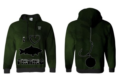 BLUZA Z KAPTUREM I LOVE CARP FISHING