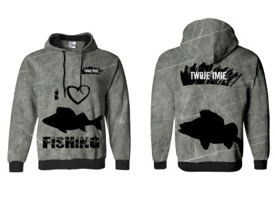 BLUZA Z KAPTUREM I LOVE PERCH FISHING