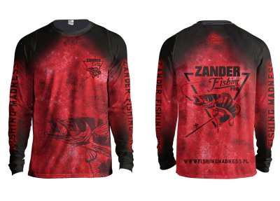 CIEPŁA BLUZA BEZ KAPTURA ZANDER PRO (red)